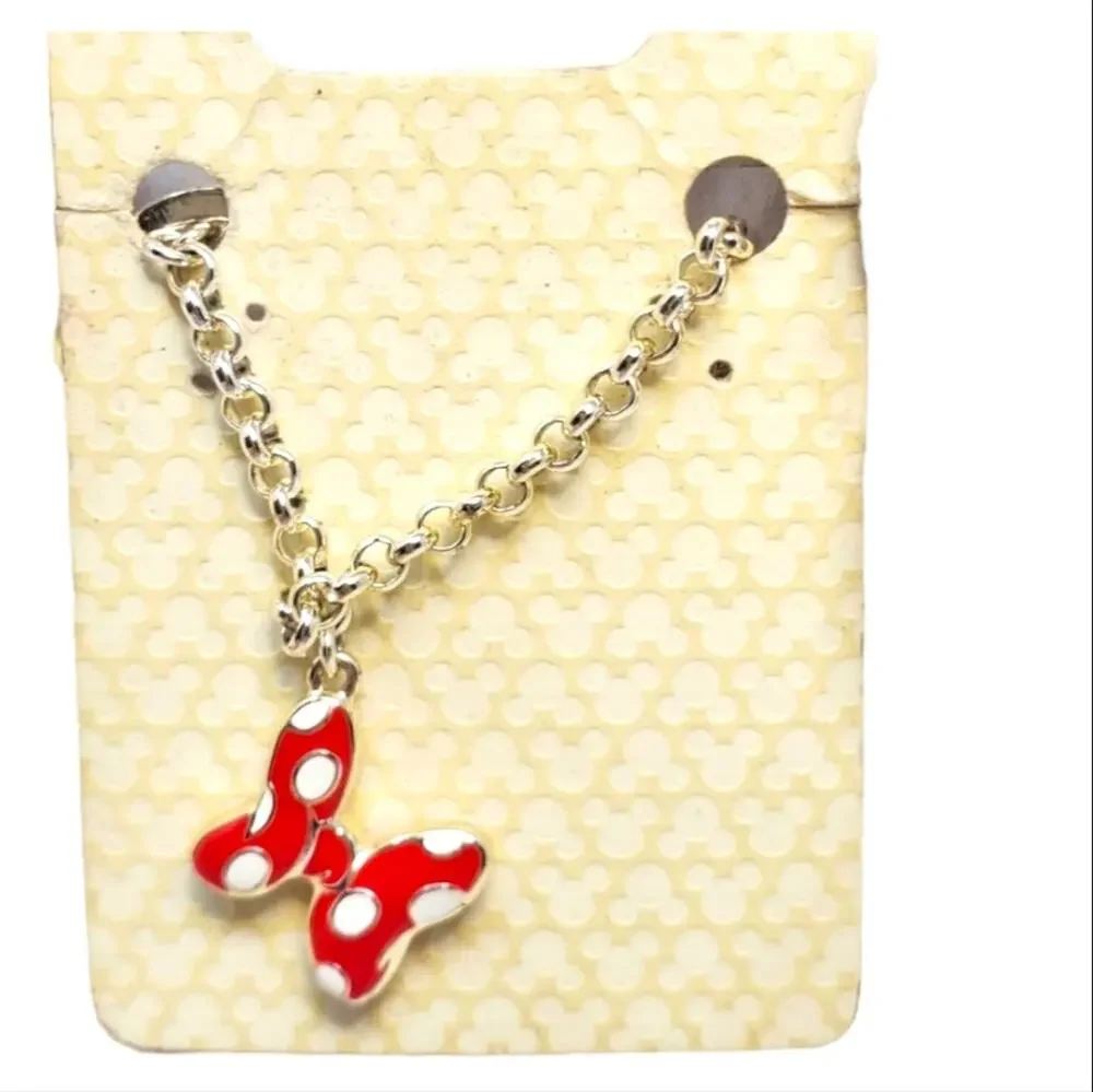 Disney Parks Minnie Mouse Bow Charm Bracelet NIP
